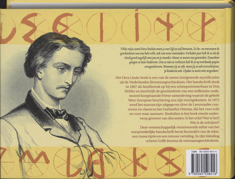 Achterkant van Het Oera Linda-boek