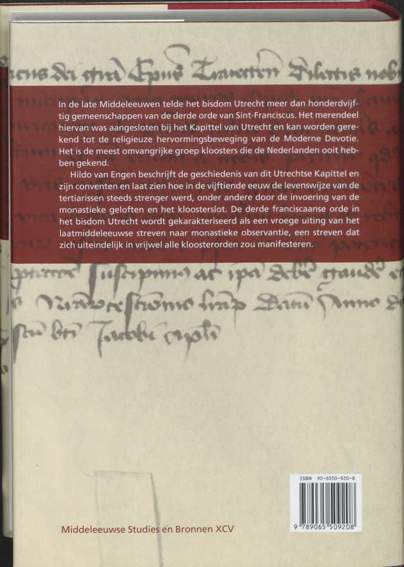 Achterkant van De derde orde van Sint-Franciscus in het middeleeuwse bisdom Utrecht