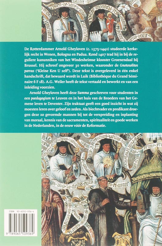 Achterkant van Het morele veld van de Moderne Devotie, weerspiegeld in de Gnotosolitos parvus van Arnold Gheyloven van Rotterdam, 1423