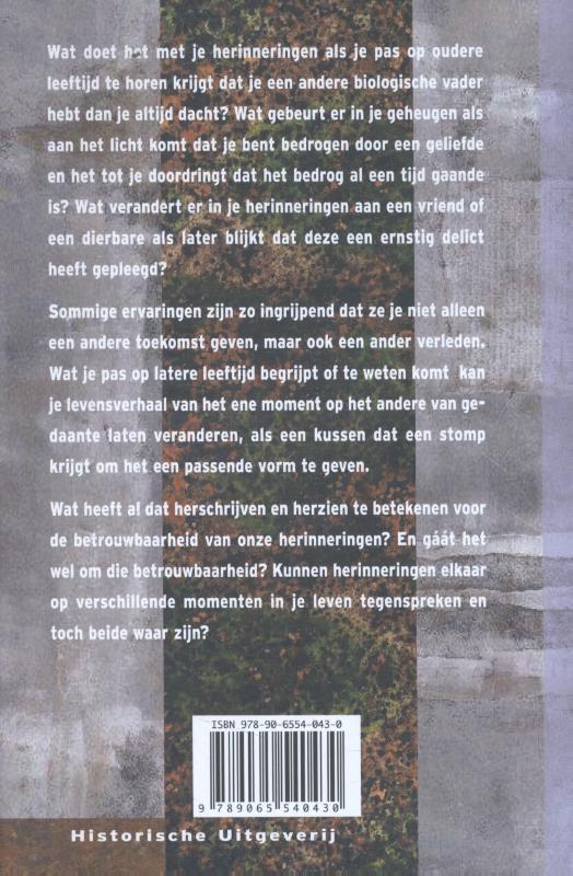 Achterkant van Als mijn geheugen me niet bedriegt