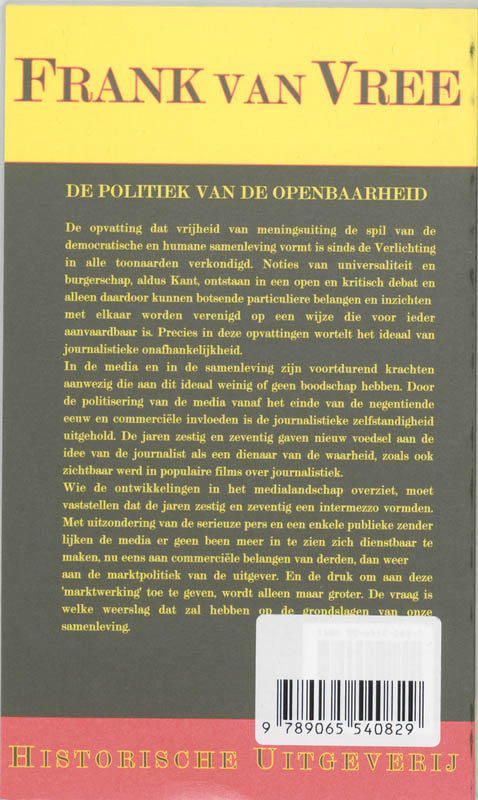 Achterkant van De politiek van de openbaarheid