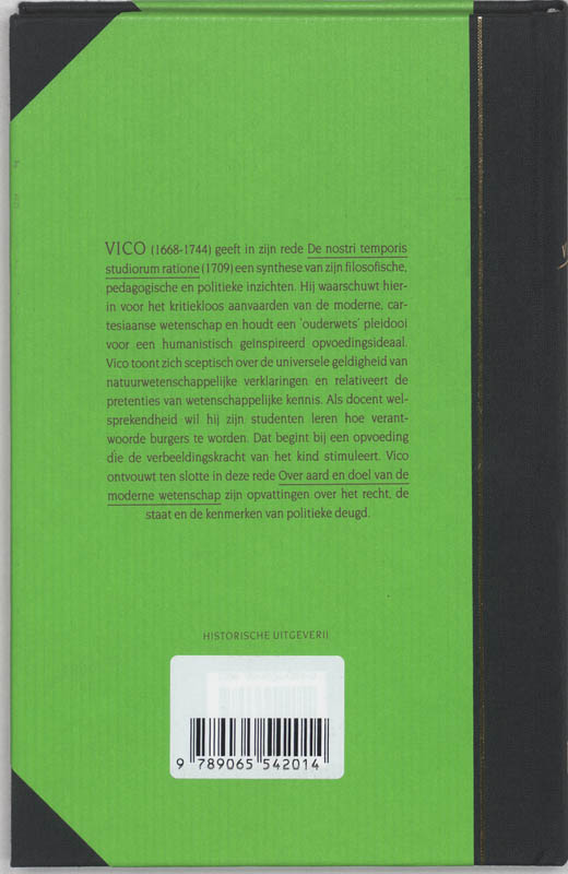 Achterkant van Over aard en doel van de moderne wetenschap