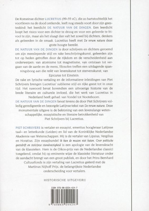 Achterkant van De natuur van de dingen