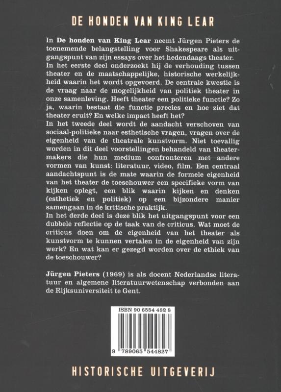 Achterkant van De honden van King Lear