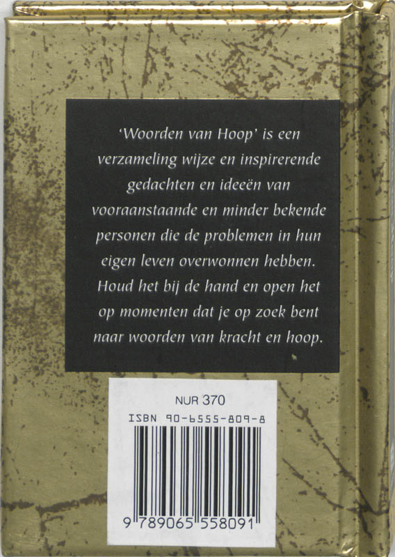 Achterkant van Woorden van hoop