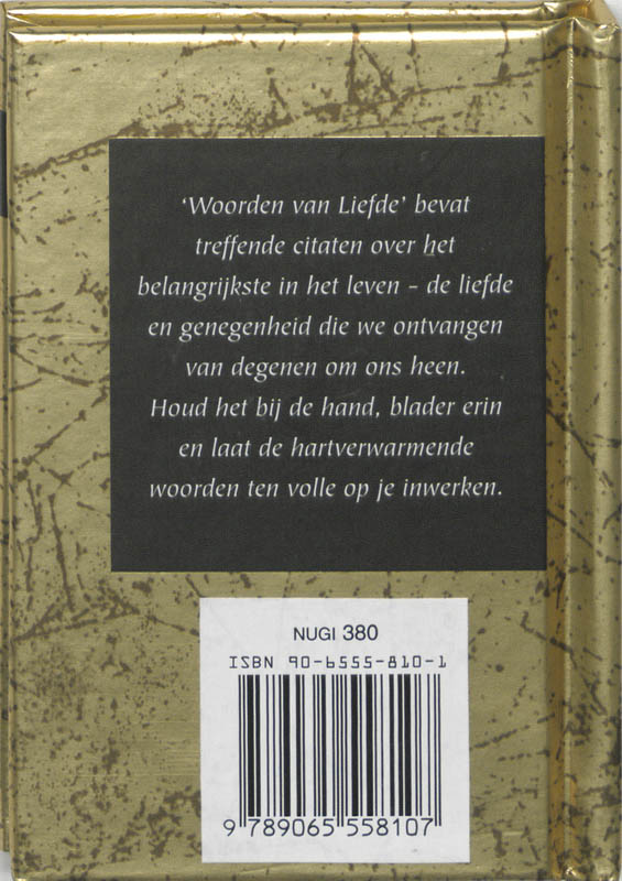 Achterkant van Woorden van liefde