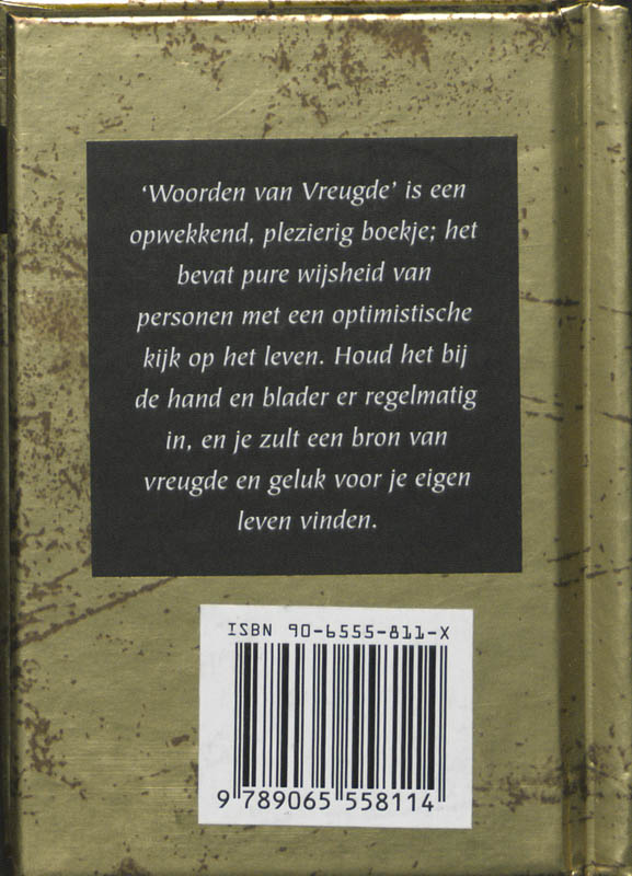 Achterkant van Woorden van vreugde