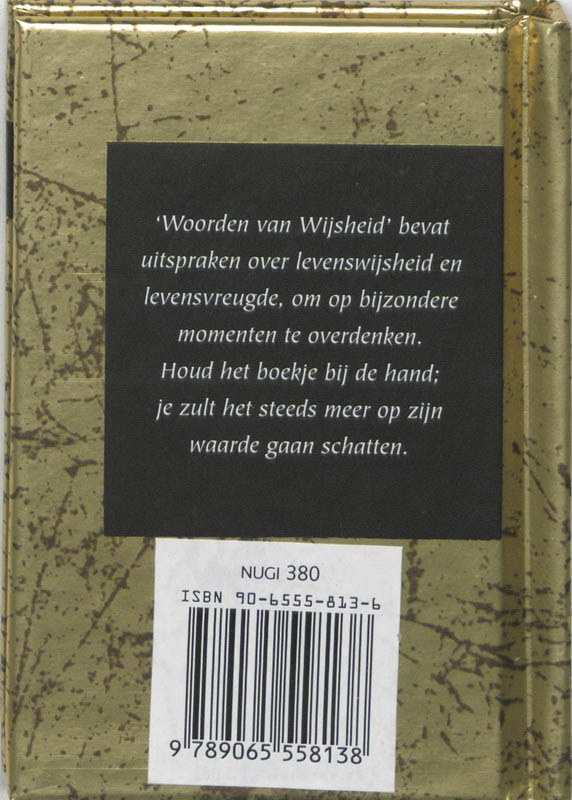 Achterkant van Woorden van wijsheid