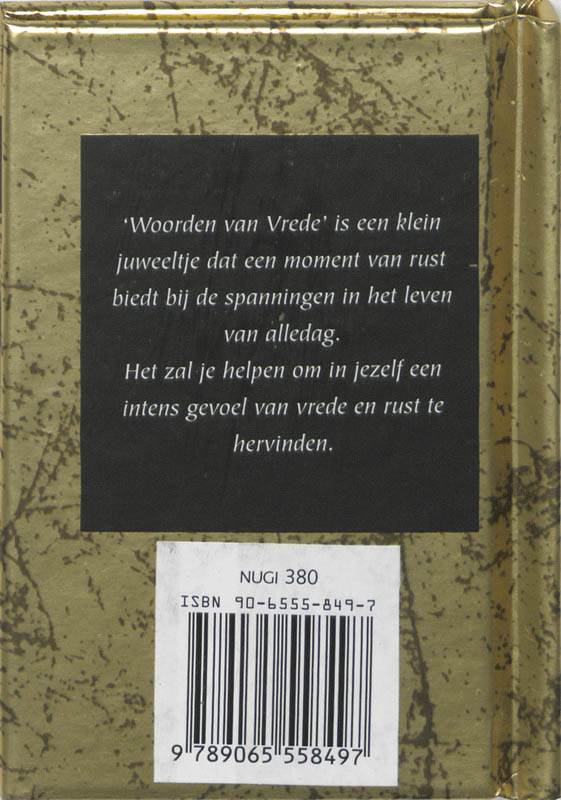 Achterkant van Woorden van vrede