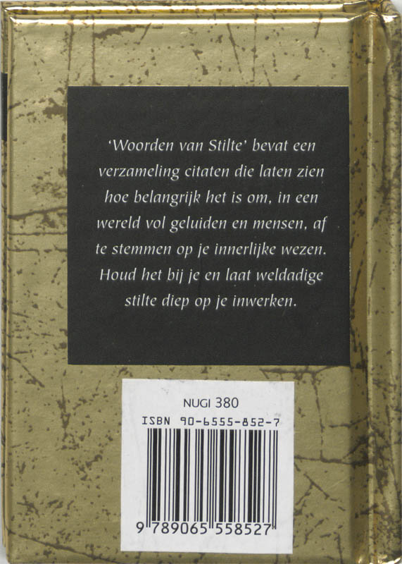 Achterkant van Woorden van stilte