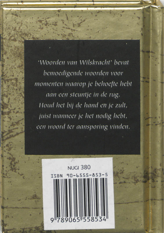 Achterkant van Woorden van wilskracht
