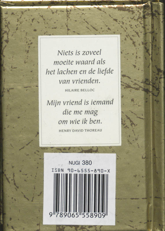 Achterkant van Over vriendschap