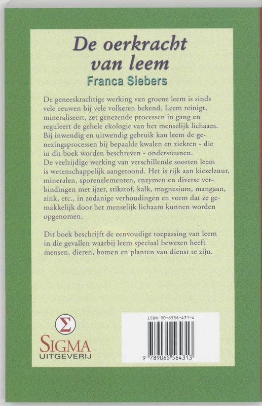 Achterkant van De oerkracht van leem