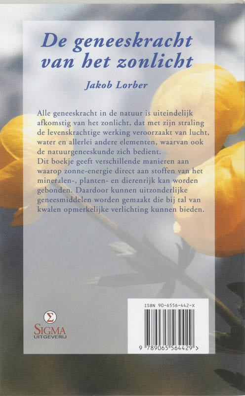 Achterkant van De geneeskracht van het zonlicht