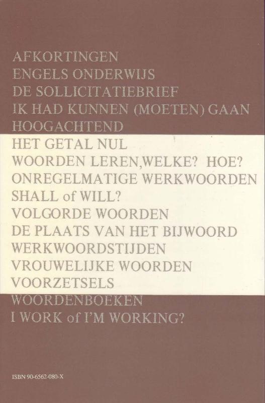 Achterkant van Beter engels schryven
