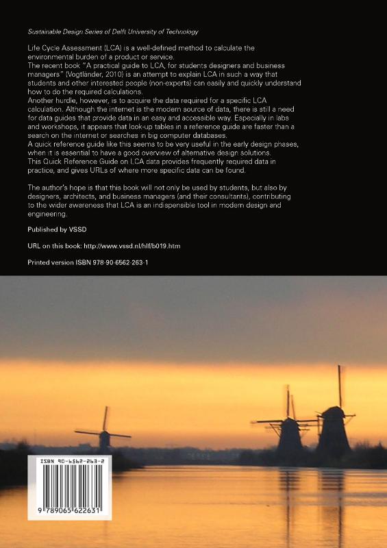 Achterkant van A quick reference guide to LCA data and eco-based materials selection