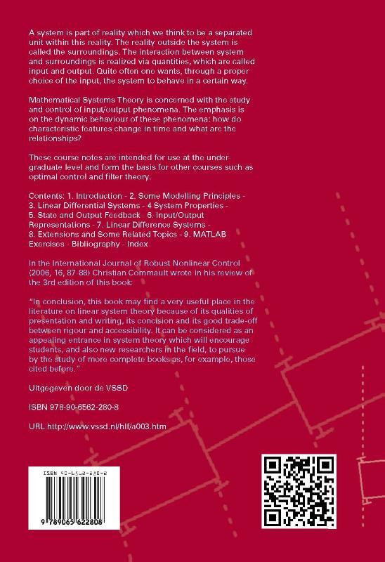 Achterkant van Mathematical systems theory