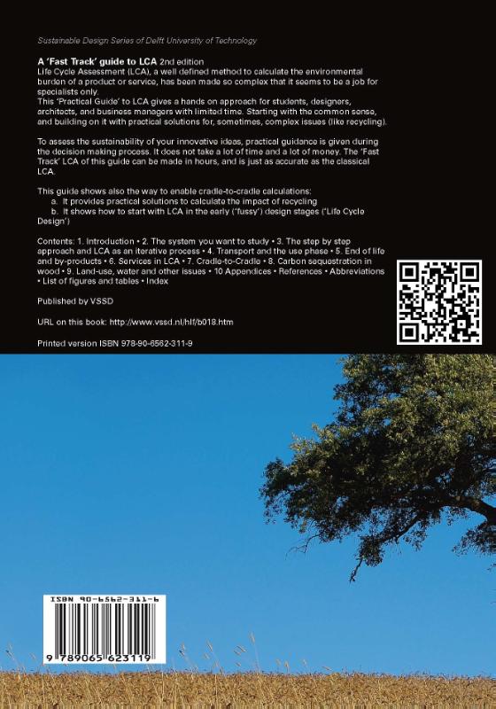 Achterkant van A practical guide to LCA for students designers and business managers