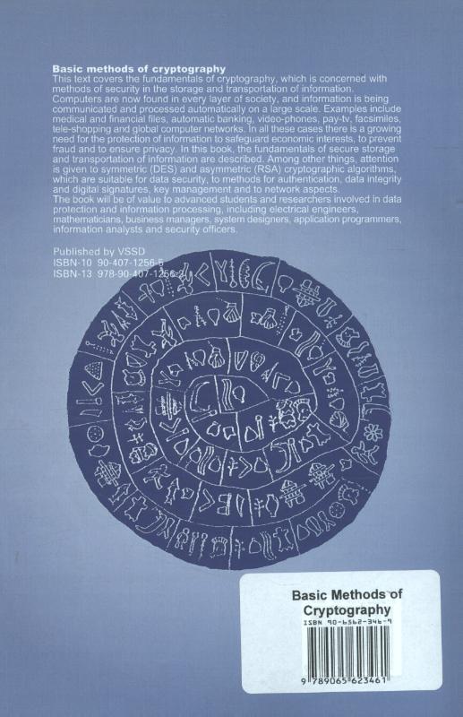 Achterkant van Basic methods of cryptography