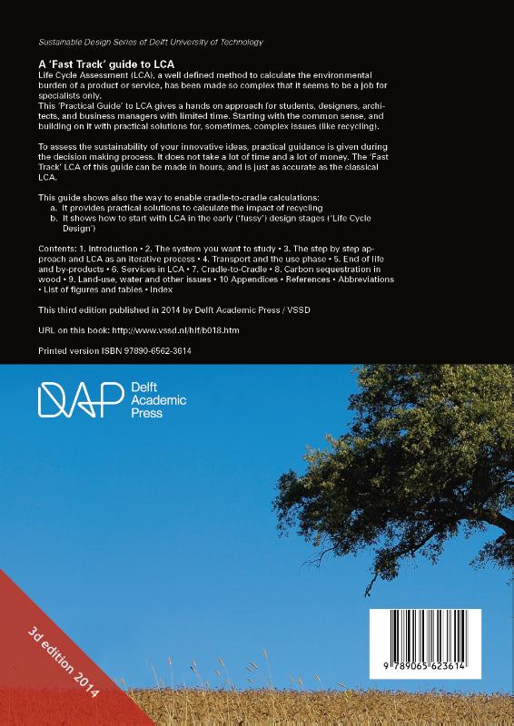 Achterkant van A practical guide to LCA for students designers and business managers