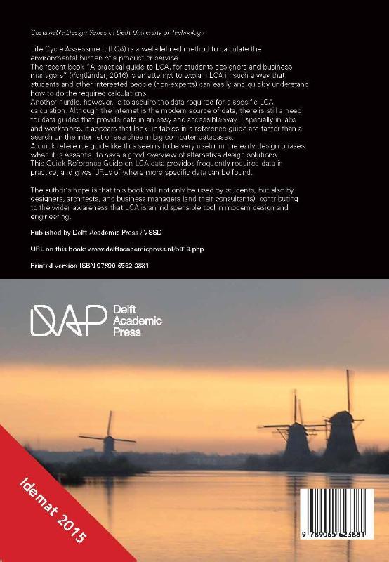 Achterkant van A quick reference guide to LCA DATA and eco-based materials selection