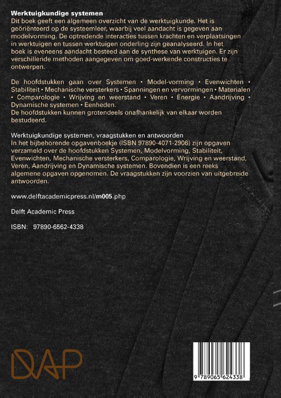 Achterkant van Werktuigkundige Systemen