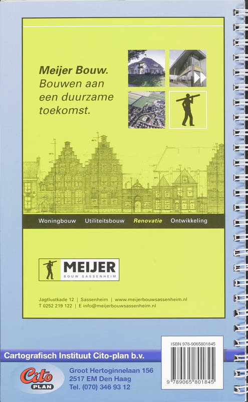 Achterkant van Citoplan stratengids Leiden