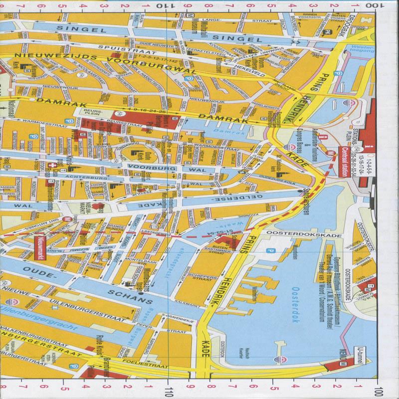 Achterkant van Citoplan Amsterdam centrumkaart