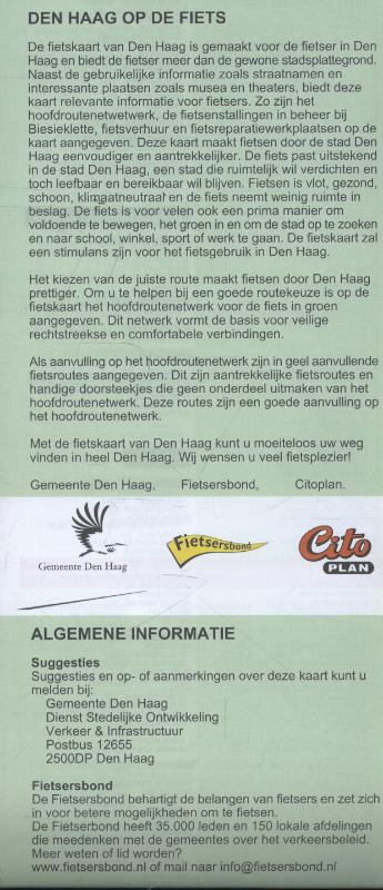 Achterkant van Den Haag op de fiets