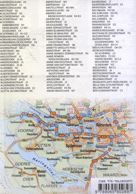 Achterkant van Stadsplattegrond Nissewaard
