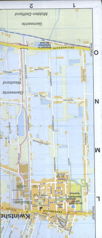 Achterkant van Plattegrond Den Haag
