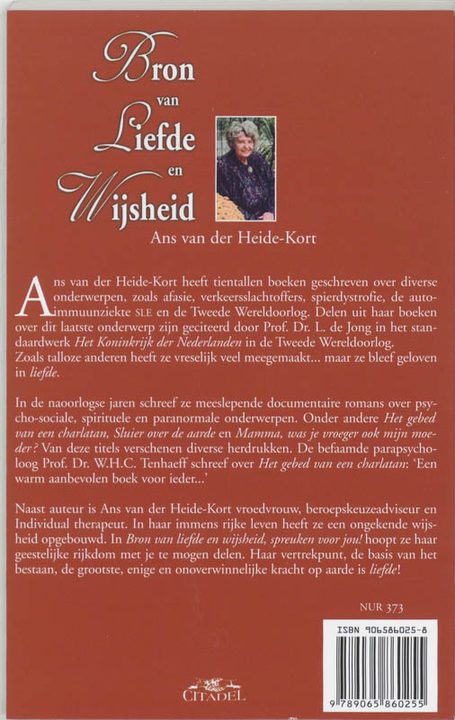 Achterkant van Bron van liefde en wijsheid