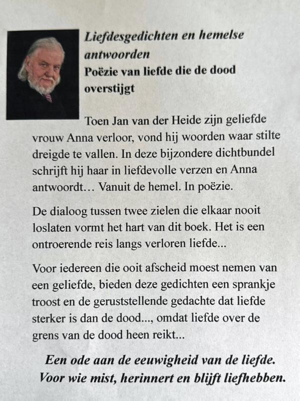 Achterkant van Liefdesgedichten en hemelse antwoorden