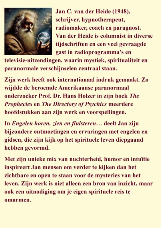 Achterkant van Engelen horen, zien en fluisteren