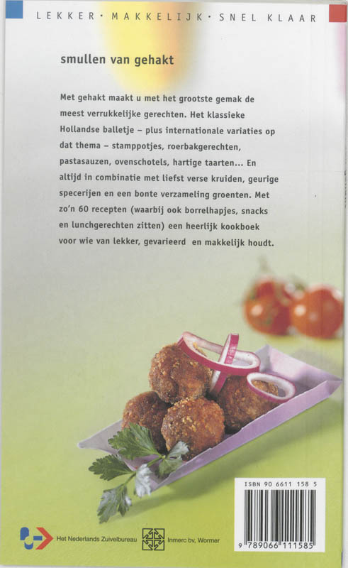 Achterkant van Smullen van gehakt