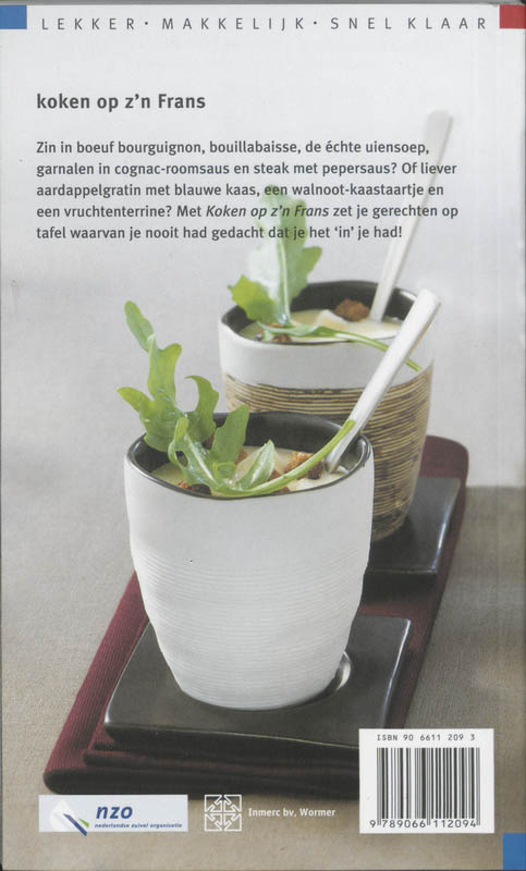Achterkant van Koken op z'n Frans