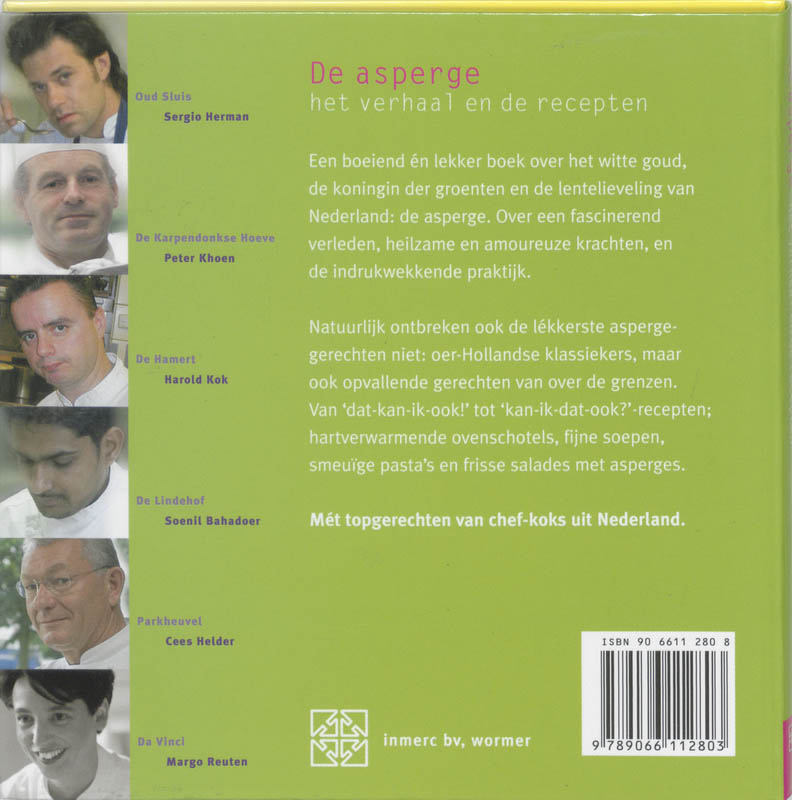 Achterkant van De asperge, het verhaal en de recepten