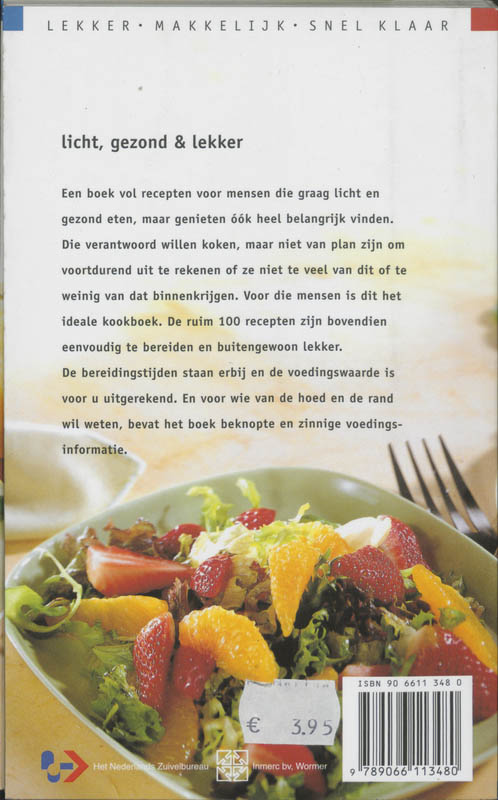 Achterkant van Licht, gezond & lekker