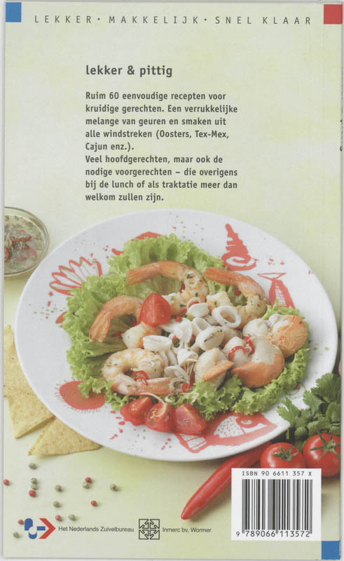 Achterkant van Lekker & Pittig