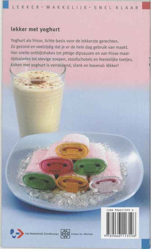 Achterkant van Lekker met yoghurt