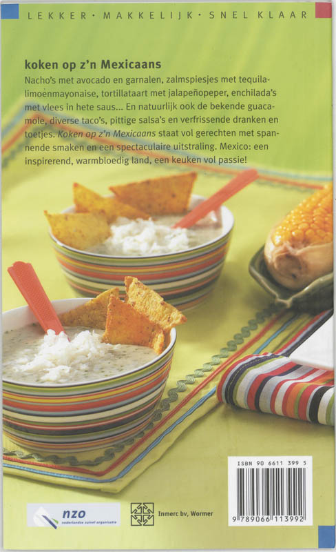Achterkant van Koken op z'n Mexicaans