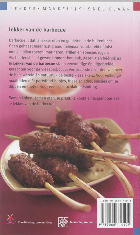 Achterkant van Lekker van de barbecue