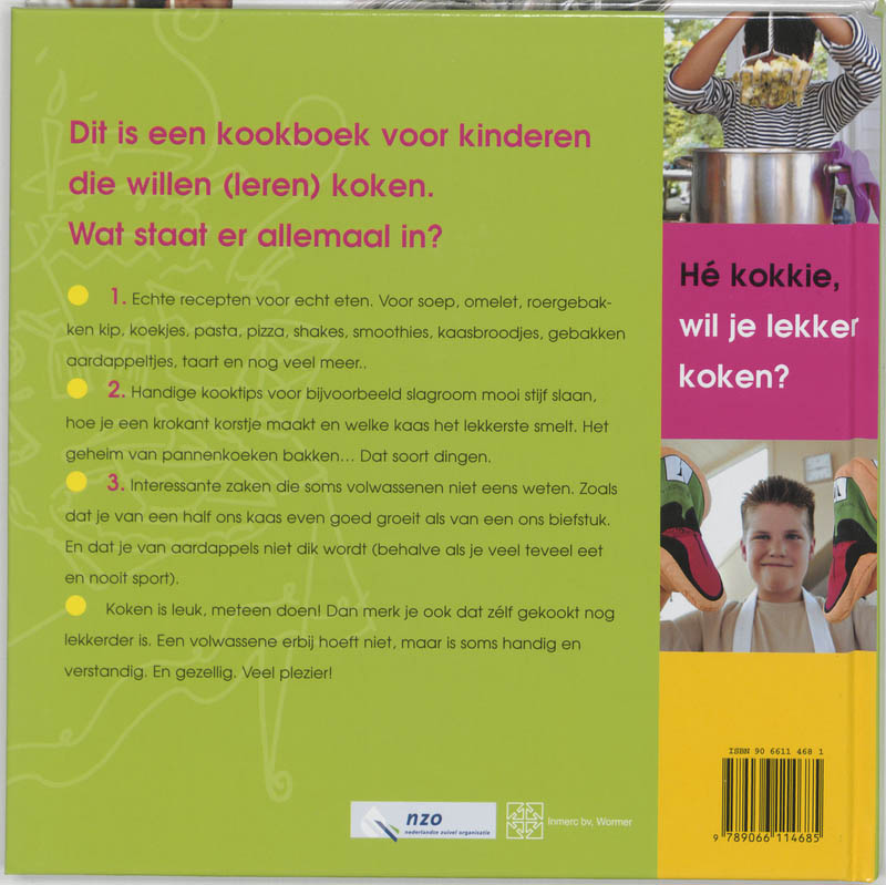 Achterkant van Kokkies! het grote kinderkookboek