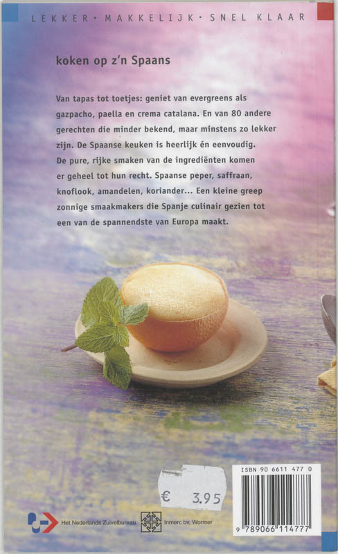 Achterkant van Koken op z'n Spaans