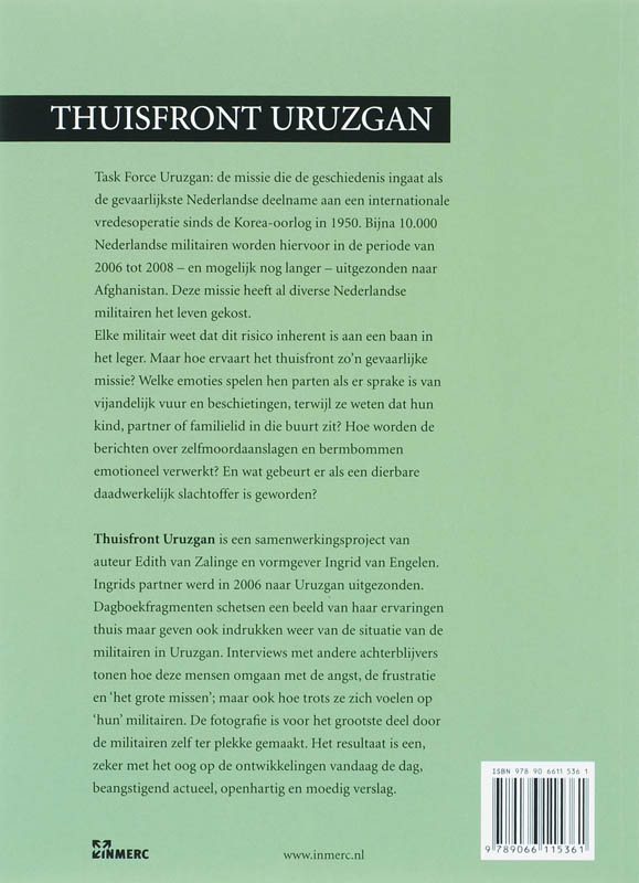 Achterkant van Thuisfront Uruzgan