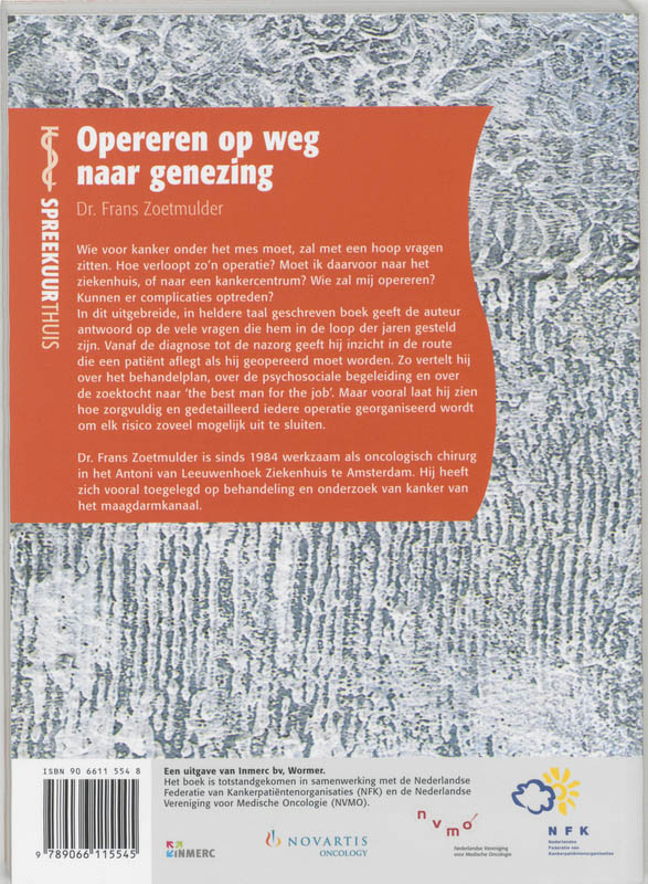 Achterkant van Opereren op weg naar genezing