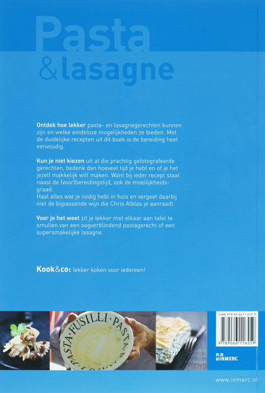 Achterkant van Pasta & lasagne