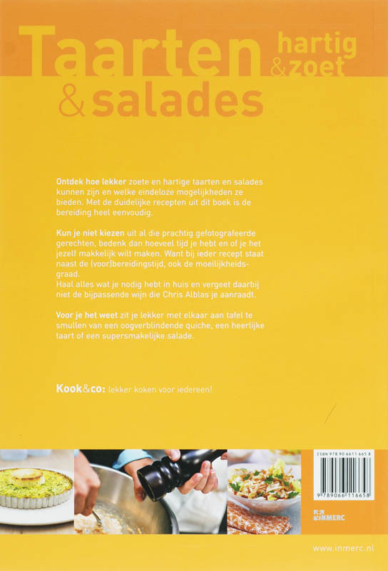 Achterkant van Taarten & salades, hartig & zoet