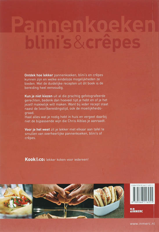 Achterkant van Pannenkoeken, blini's & crepes