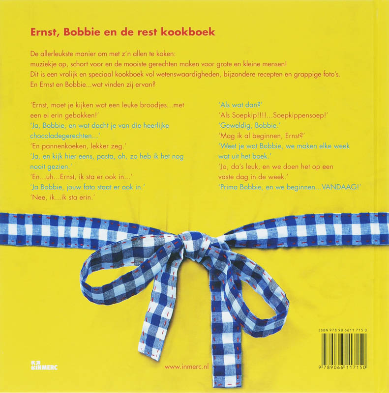 Achterkant van Ernst, Bobbie en de rest kookboek